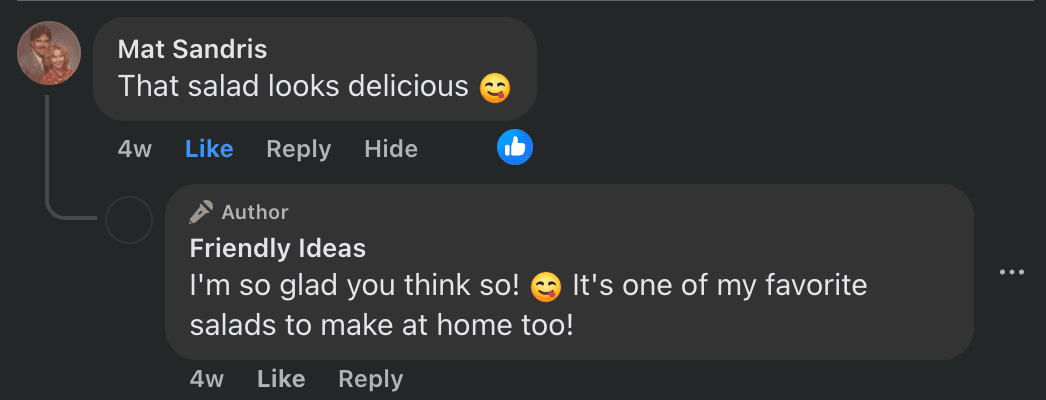 Comment Result